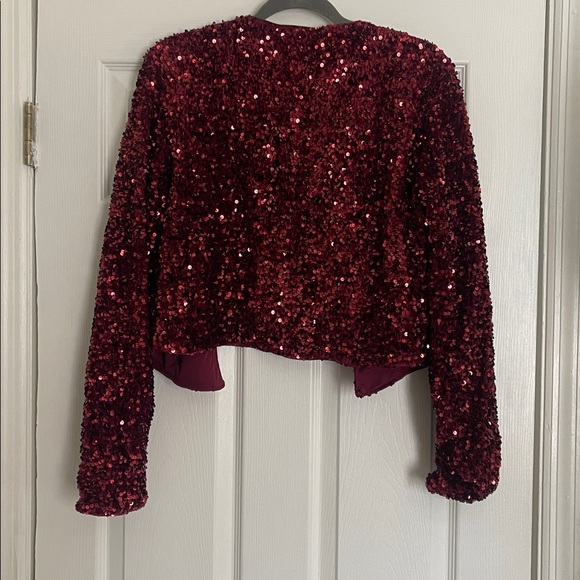 NWT Petal & Pup Scarlette Sequin Crop Jacket - Picture 9 of 9